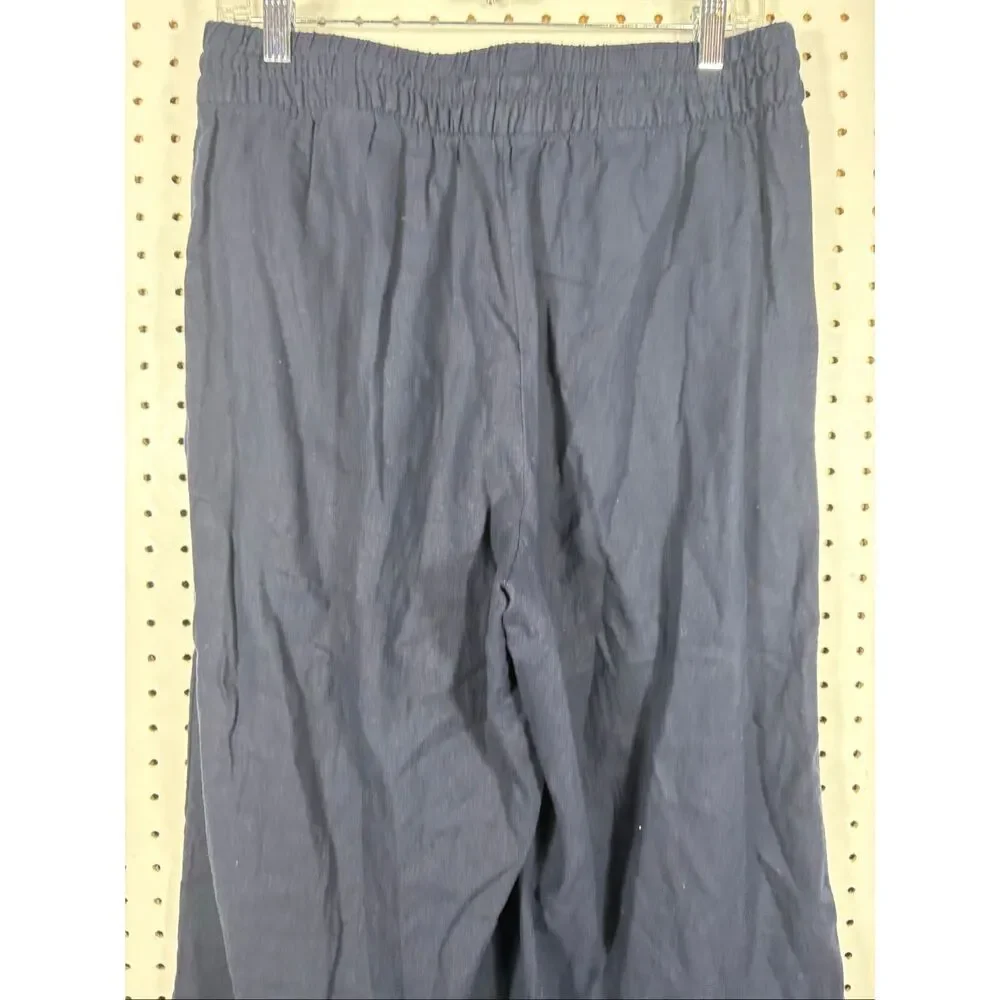 Banana Republic wide leg crop linen blend pants size M - Picture 7 of 9